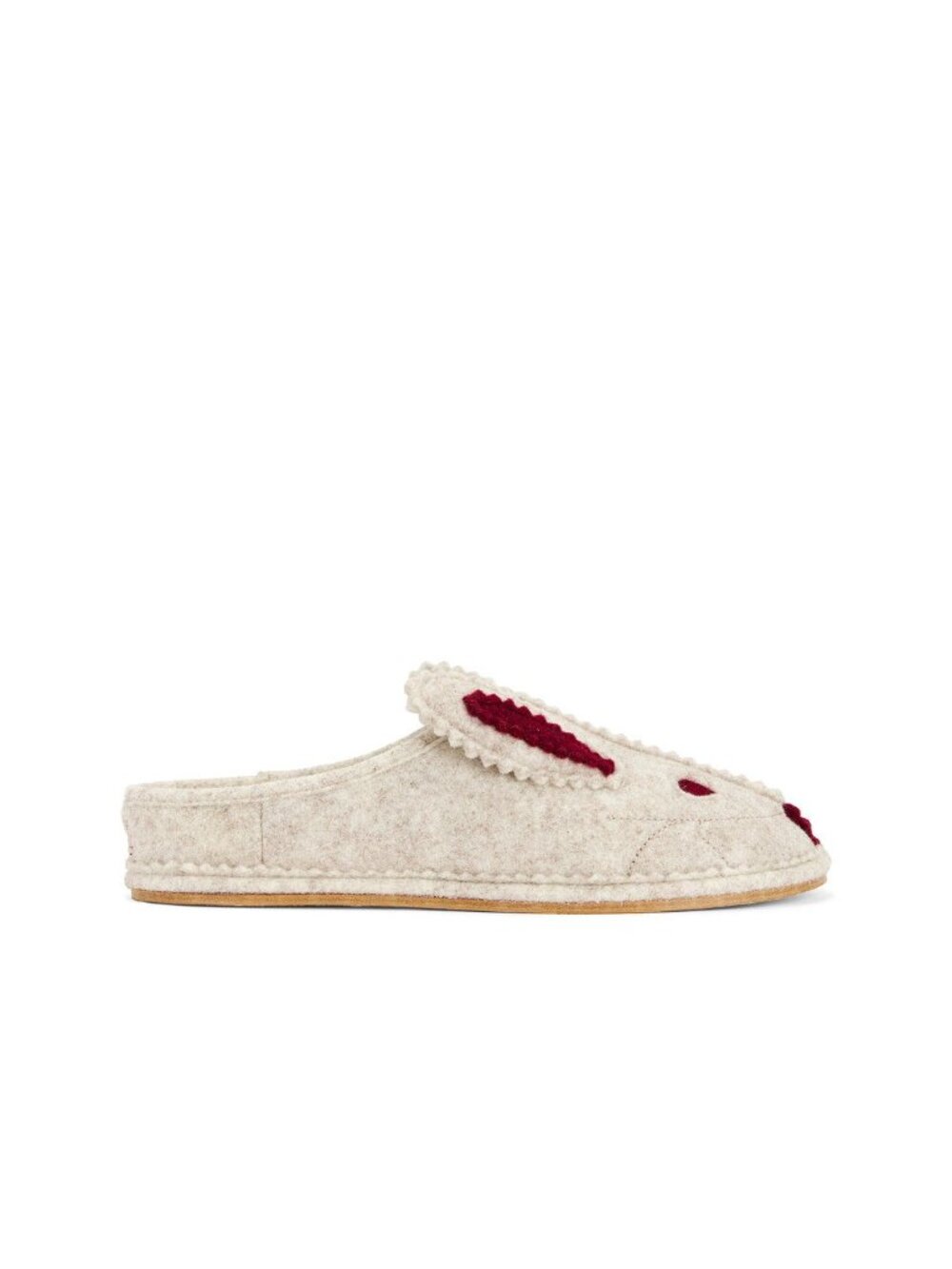 BODE Rabbit Slipper Shoes Cream & Red - Picture 2 of 10
